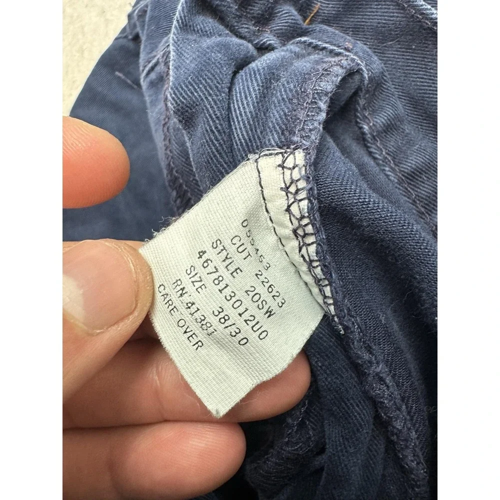 Vintage Polo Ralph Lauren Pants Mens 35x30* Blue Pleated Chino USA Relaxed Fit
